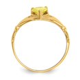 thumbnail image 2 of 14k CZ November Birthstone Claddagh Heart Ring in 14k Yellow Gold - Size 7, 2 of 3