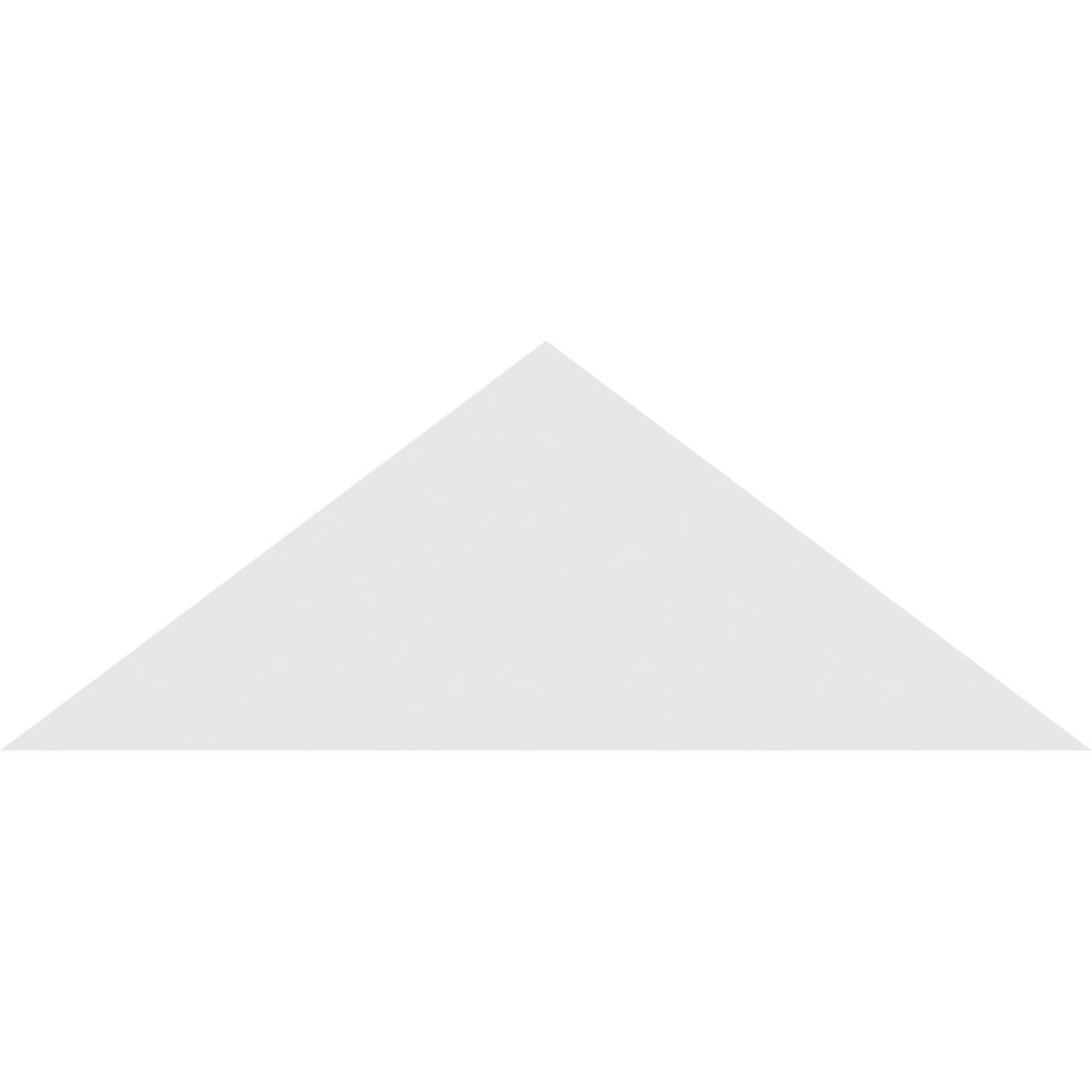 58"W x 19-3/8"H Triangle Surface Mount PVC Gable Vent 8/12 Pitch: Non-Functional, w/ 3-1/2"W x 1"P Standard Frame