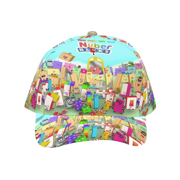 Numberblocks Gorra de Béisbol para Hombres, Mujeres y Niños, Gorra Clásica de Visera Plana, Gorra Hip Hop Trucker, Snapback Ajustable
