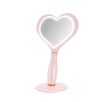 Impressions Vanity Amour LED Handheld Makeup Mirror with Lights and Magnetic Base (Light Pink)