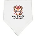 thumbnail image 2 of Inktastic Mimi and Papa Love Me Girls Grandchild Baby Bandana Bib, 2 of 4