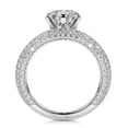 thumbnail image 2 of Blue Jewel Round Cut Brilliant 2 Ct Diamond Rings - Anniversary Gifts - 14K White Gold Plated Rings - Solitaire with Accent Diamond Rings for Her - Two Eternity Band Diamond Rings for Women's, 2 of 6