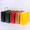 thumbnail image 2 of Bolsa de papel Kraft con asas, bolsa reciclable multifunción para compras, 5/10/20/30 piezas, 2 of 5