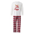 thumbnail image 2 of TSEXIEFOOFU Family Matching Pajamas Christmas Letter Print Long Sleeve Tops and Casual Plaid Pants Sleepwear, 2 of 10
