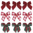 thumbnail image 2 of Mini lazos de Navidad para el hogar, adorno colgante para árbol de Navidad, corona artesanal de Papá Noel, decoraciones navideñas para el hogar, regalo de Año Nuevo, 20/10 piezas, 2024, 2 of 4