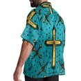 thumbnail image 3 of Easter Cross Men's Short Sleeve Beach Shirts, Casual Printed Button Down Summer Shirts for Men and Women, 3 of 6