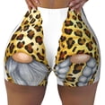 thumbnail image 2 of Lsque Leopard Gnomes Pattern High Waisted Biker Shorts for Women-Tummy Control Fitness Athletic Workout Running Yoga Gym Shorts,Moisture-Wicking-Medium, 2 of 9