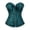 Dark Green, variant on Womens Corset Top Bustier,Front Zipper,No Slip,Steel Boned Waist Cincher Lace Up Back Bodysuit for Party Prom Evening Wear