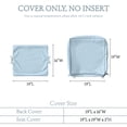 thumbnail image 7 of Pakunoda 19" x 19" Patio Furniture Cushion Covers, 2 Set of Waterproof Outdoor Deep Seat Cushion Replacement Slipcovers, Outdoor Cushion Covers with Zipper for Patio Furniture, Sky Blue, 7 of 7