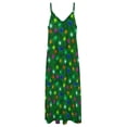 thumbnail image 5 of Holiday Lights and Snowflakes on a Green Christmas Tree Sleeveless Dress Aesthetic clothing luxury woman evening dress, 5 of 6