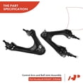 thumbnail image 3 of A-Premium 14Pcs Front Rear Suspension Kit Upper Control Arm and Ball Joint Assembly Sway Bar Link Tie Rod End Left Rack and Pinion Bellow Compatible with Honda Accord 1994-1997, 3 of 9