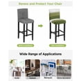 thumbnail image 3 of Sage Green Ombre Bar Stool Covers Set of 6, Modern Abstract Art Texture Stretch Washable Bar Chair Covers with Backs, Removable Pub Counter Height Chair Cover for Kitchen Dining Room Cafe, 3 of 7