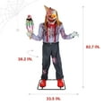 thumbnail image 2 of Haunted Hill Farm Haunted Hill Farm 6.9 ft. Motion-Activated I Scream Clown Halloween Animatronic by Tekky, HHSCREAMCLWN-1FLSA, 2 of 18