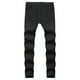 thumbnail image 2 of Kb Hombres Agujero Roto Bordado Lápiz Jeans Delgados Hombres Pantalones Casuales Delgados Pantalones de Mezclilla Vaqueros Clásicos Hombre Joven Jogging Pantswhite34, 2 of 2