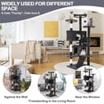 thumbnail image 7 of CL.HPAHKL 54in Cat Tree Tower, Multi-Level Cat Tower Furniture Activity Center with Platform Scratching Posts Stand House Condo and Toy, Cat Condos for Indoor Cats Kitten Activity Relaxing, Dark Gray, 7 of 7