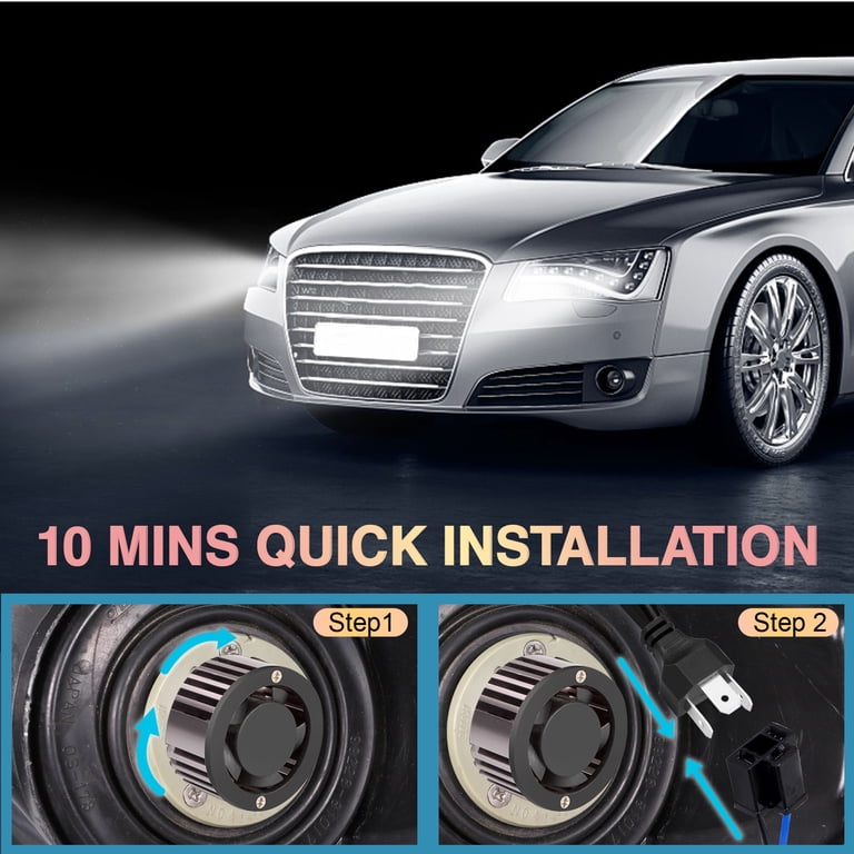 Complete LED Headlight & Fog Light Kit For Honda Fit (2006-2020) - H4 High/Low + H11 Fog Bulbs | 6000K White 5 thumbnail image