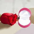 thumbnail image 4 of AYktou 2 Inch Flocking Ring Boxes, Heart-Shaped Flip Lid Gift Box Valentine's Day Portable Gift Box Mother's Day Gift Packaging Storage Box, Pink, 4 of 6