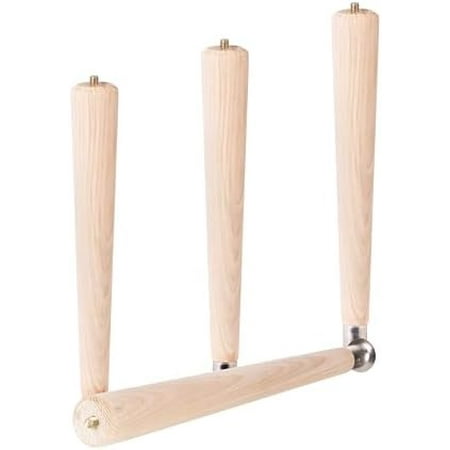 Round Taper Leg (4 Count, 12" H) | Self Leveling Quick Mount Wooden Legs with 5/16" #18 Hanger Bolt | Decorative Unfinished Furniture Legs for DIY Home Improvement | Mid Century Modern Decor