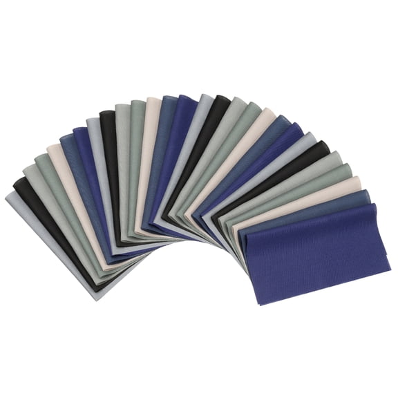 Uxcell Cotton Fabric Bundles, 28 Pcs 10 x 10 Inch Fat Quarter Solid Color Precut Fabric Squares for Sewing Patchwork Quilting DIY Crafts, Dark Blue