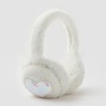 thumbnail image 2 of UJNDER Winter Cat Ear Earmuffs With Sequin Heart Shape Adjustable Ear Warmers for Girls and Women White, 2 of 5