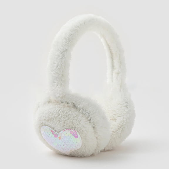 TYGHBN Winter Cat Ear Earmuff Sequin Heart Shape Ear Muf Adjustable Girls Women Ear Warmers Pluh Outdoor Ear Covers Womens Earmuffs Winter Earmuffs Sway E 50 Ear Bike Ear Warmers Fuzzy Earmuffs for