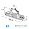 thumbnail image 4 of Beisidaer 2 Pack Pad Eye Heavy Duty Stainless Steel Oblong Plate Staple Ring Hook Loop, 4 of 7