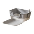 thumbnail image 2 of Eolstice Semi Enclosed High Sided Litter Box, Splash Proof Design, Ample Space for Large Cats, for Felines under 20 lbs, Covered Easy Clean Toilet, 2 of 6