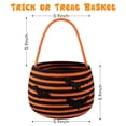 thumbnail image 3 of CHERISHGARD Set of 2 4L Halloween Cute Cotton Rope Baskets for Kids ,5.9 in*5.9 in*5.9 in ,Halloween Party Baskets for Candy,Toys, 3 of 7