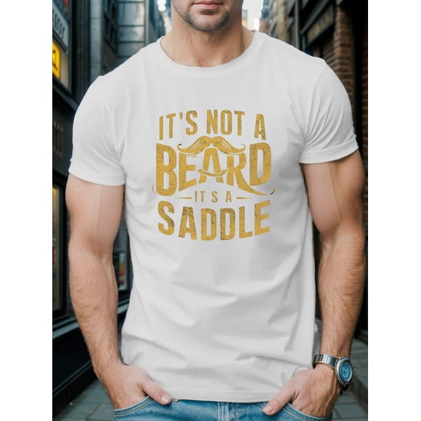 Comfy Beard Tee - Men's Fashion Breathable Short Sleeve T-Shirt - Casual Round Neck Summer Holiday Leisure Vacation Clothing Gift