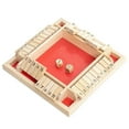 thumbnail image 3 of Traditional Wooden Pub Board Dice Game Shut The Box 10 Number Four Sided Parent Child Interactive Toy For Family Fun Math Learning Activity, 3 of 9