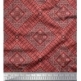 thumbnail image 1 of Soimoi Rayon Fabric Check Kilim Print Fabric by The Yard 56 Inch Wide, 1 of 3