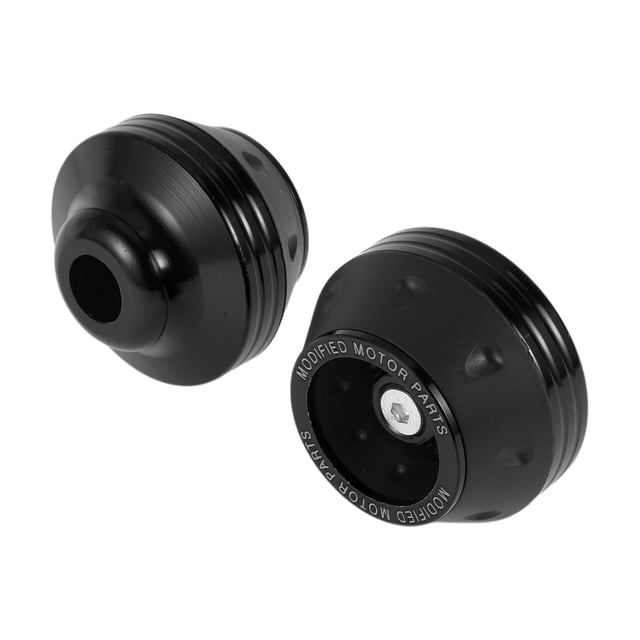 Protector de almohadilla de choque de marco de motocicleta de aleación de aluminio de 15mm, plástico, protección de carenado, 59mm, 45mm, negro, 2 Pcs