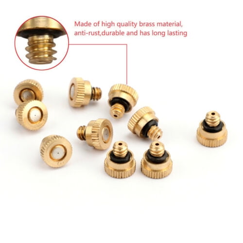 20X Brass Misting Nozzles Water Mister Sprinkle For Cooling System 0.012 T2