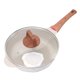 thumbnail image 4 of Sartén apta para horno mango para hornear de grano de madera evita que se pegue sartén de aleación de aluminio de vidrio templado sartén para freír para filetes para todas ANGGREK Otros, 4 of 8
