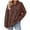 Brown, variant on Vivianyo HD Women's Vertical Ribbed Knit Pullover Hoodie, Womens Fall Long Sleeve Loose Casual Sweatshirt, Women's Brown, Sizes S-2XL