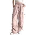 thumbnail image 3 of Avtoify Girls Pants Unisex Children's Spring/Fall Solid Color Elastic Waist Double Pocket Stylish Long Pants, 3 of 8