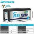 24V 100Ah LiFePO4 Lithium Battery,for RV,Camper,Solar,Marine,Boat,Backup Power,Smart 100A BMS,HRBEENERGY 15000+Deep Cycles,10 Years Lifetime