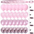 thumbnail image 2 of Ballons Roses, Ensemble de 60 Pcs Rose Pâle Rose Pastel avec Confettis Rose Doré, Ballons Roses Métalliques, Ballons Roses Perle Macaron pour Décorations de Fête de Princesse, d'Anniversaire et de Douche Nuptiale, 2 of 7
