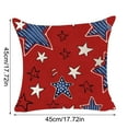 thumbnail image 3 of Dmlowu 4th of July Decorations Pillow Covers Comfortable Throw Pillow Covers Soft Warm 18x18 Pillow Cover for Living Room Bed Sofa, Patriotic Couch Pillow Covers for Independence Day, 3 of 6