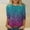 Blue, variant on Aloohaidyvio Tops for Womens,Womens Fashion Printed T-Shirt 3/4 Sleeves Blouse Round Neck Casual Tops