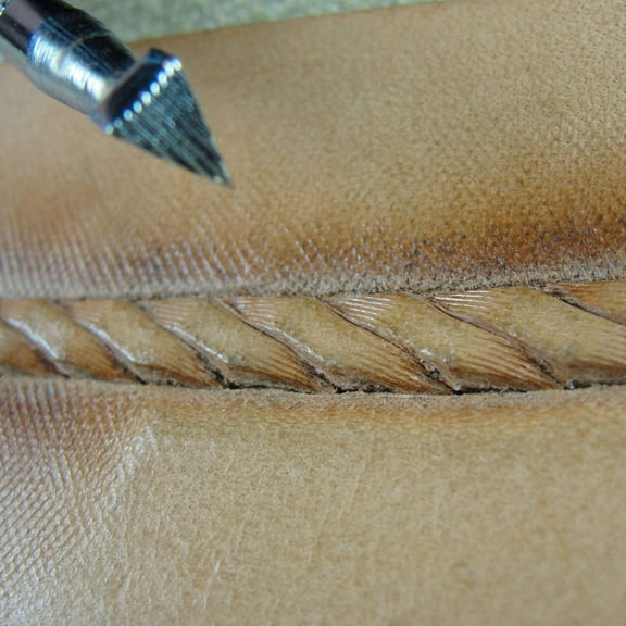 Leather Stamping Tool, Lined Figure Carving Stamp, F910, Leather Stamping Tool Stamp, Craft Japan Leathercraft Tool