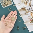 thumbnail image 5 of 18K Gold Toggle Clasps 24 Sets Hook Ring Toggle Oval Ring Jewelry Clasps Rhombus T-bar Closure Clasps OT End Clasps Connectors Bar and Ring Clasps for Jewelry Bracelet Necklace Making diy, 5 of 7