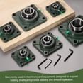 thumbnail image 5 of UCF201-8 Pillow Block Bearings, 1/2 inch Bore Self Alignment, Solid Cast Iron Base, Chrome Steel Square Flange Mounted Pillow Block Ball Bearing, (ABEC3), 5 of 7