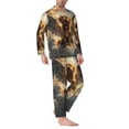 thumbnail image 2 of Salouo Cloud Rainbow Winged Dog Print Button-Front Long Sleeve Pajama Set for Men, Soft 2Pjs Men's Long Sleeve Sleepwear-X-Large, 2 of 7