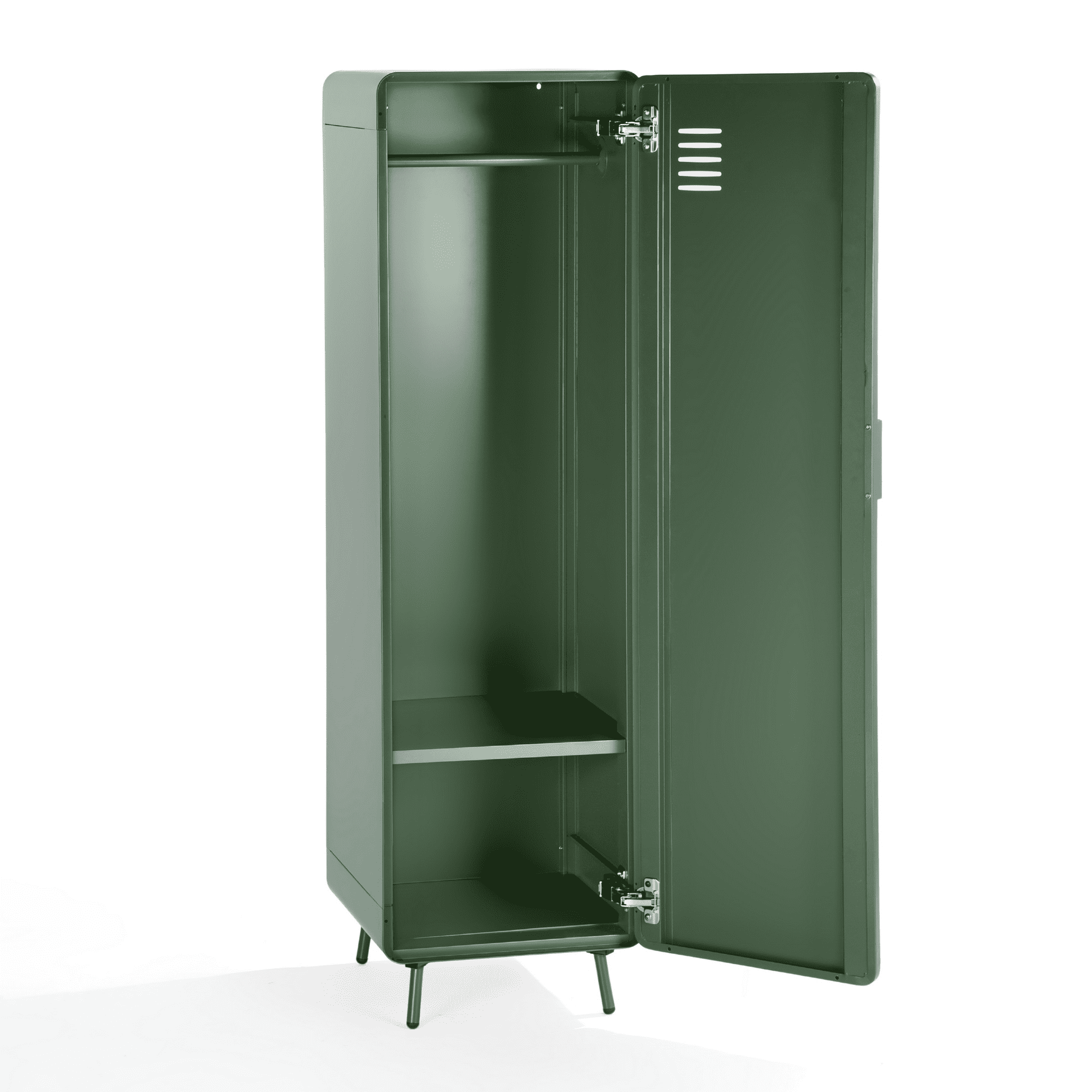 Homy Casa 54.1" Tall 1-Door Metal Accent Cabinet with Shelf for Entryway Cactus Green