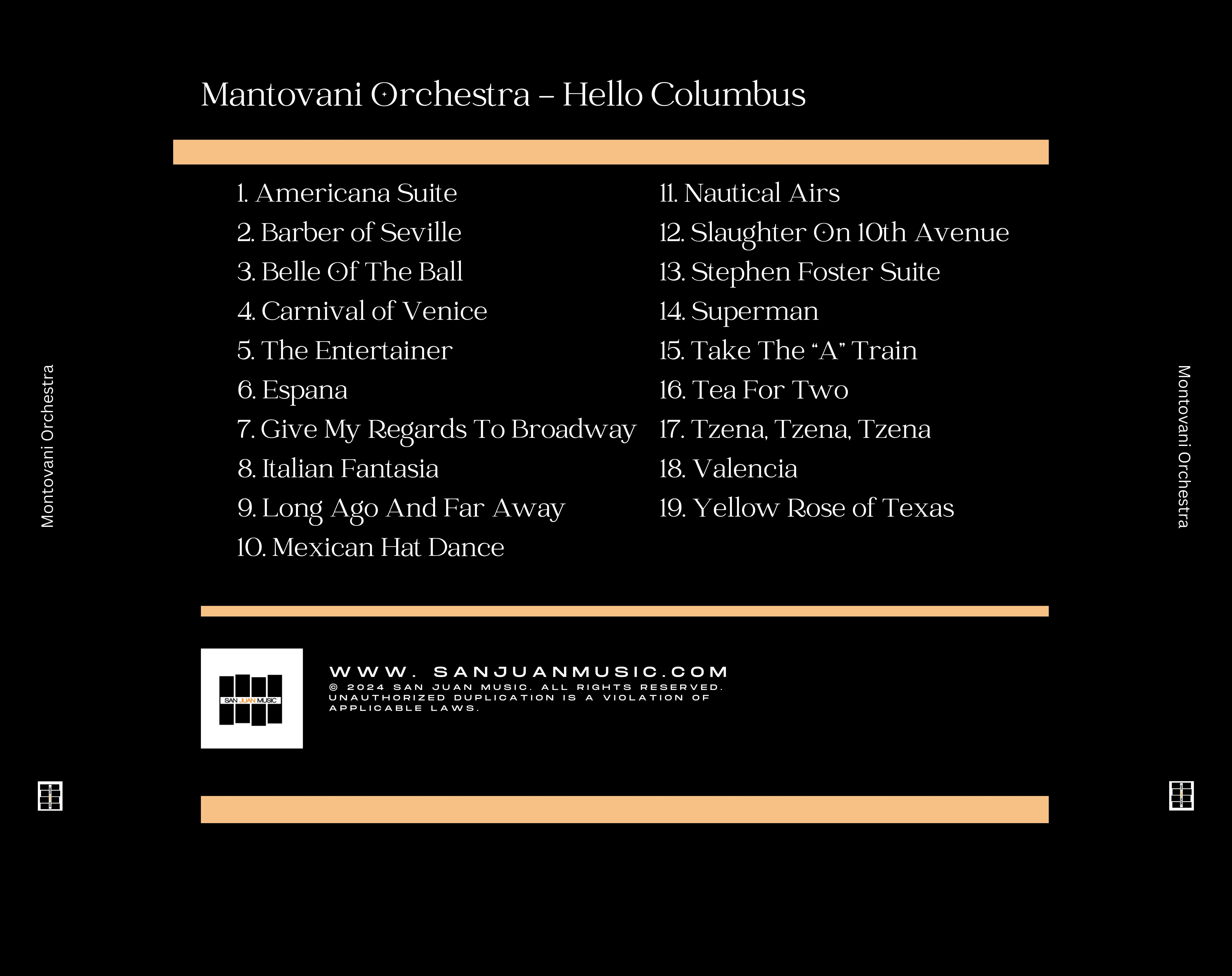 Mantovani Orchestra - Mantovani Orchestra - Hello Columbus - Music & Performance - CD
