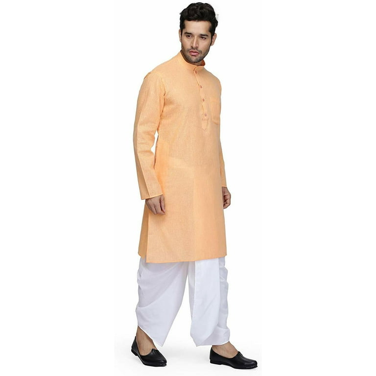 Mens Desginer Wear Bollywood South Indian Style Cotton Dhoti Kurta