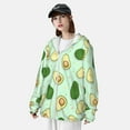 thumbnail image 5 of Goofa Avocado Printed Women's UPF 50+ Sun Protection Hoodie Jacket Lightweight Long Sleeve Sun Shirt for Women with Pocket Hiking Outdoor-XX-Large, 5 of 9