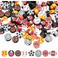 thumbnail image 2 of 160PCS 10mm Sports Beads Bulk Mini Sports Ball Beads Sport Ball Basketball Baseball Soccer Small Double Sided Cute Polymer Clay Spacer Beads, 2 of 7
