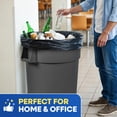 thumbnail image 2 of Plastic Prince 55 Gallon Trash Bags 3 Mil Fit Rubbermaid Brute Rollout Round and Square 32-44 gal Trash Cans 36" x 50" Large Durable Heavy Duty Garbage Trash Can Liners, Black Pack of 100, 2 of 7